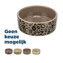 Trixie Voerbak / Drinkbak Leo Kat Keramiek Panterprint Assorti