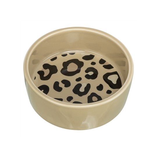 Trixie Voerbak / Drinkbak Leo Kat Keramiek Panterprint Assorti