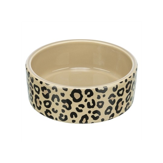 Trixie Voerbak / Drinkbak Leo Kat Keramiek Panterprint Assorti