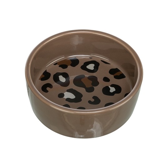 Trixie Voerbak / Drinkbak Leo Kat Keramiek Panterprint Assorti