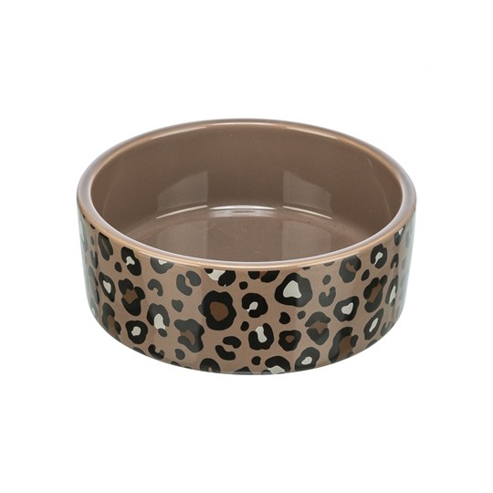 Trixie Voerbak / Drinkbak Leo Kat Keramiek Panterprint Assorti