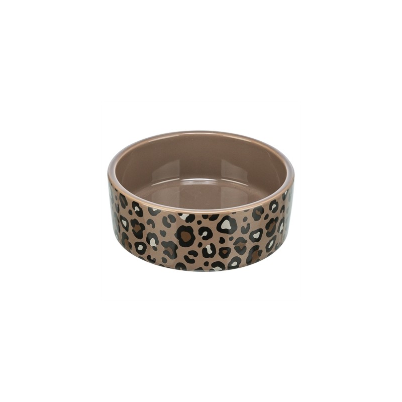 Trixie Voerbak / Drinkbak Leo Kat Keramiek Panterprint Assorti