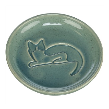 Trixie Voerbak Kat Katrelief Keramiek Blauw