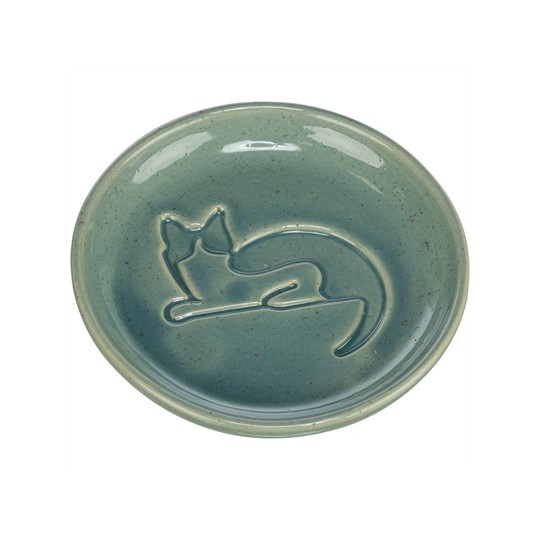 Trixie Voerbak Kat Katrelief Keramiek Blauw