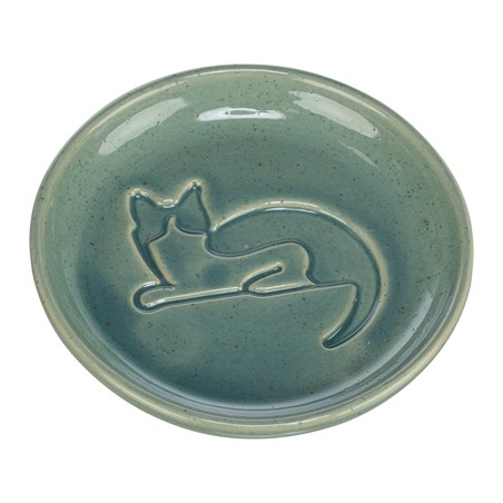 Trixie Voerbak Kat Katrelief Keramiek Blauw