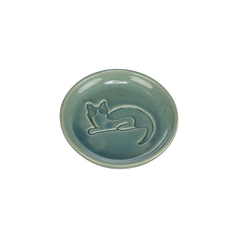 Trixie Voerbak Kat Katrelief Keramiek Blauw