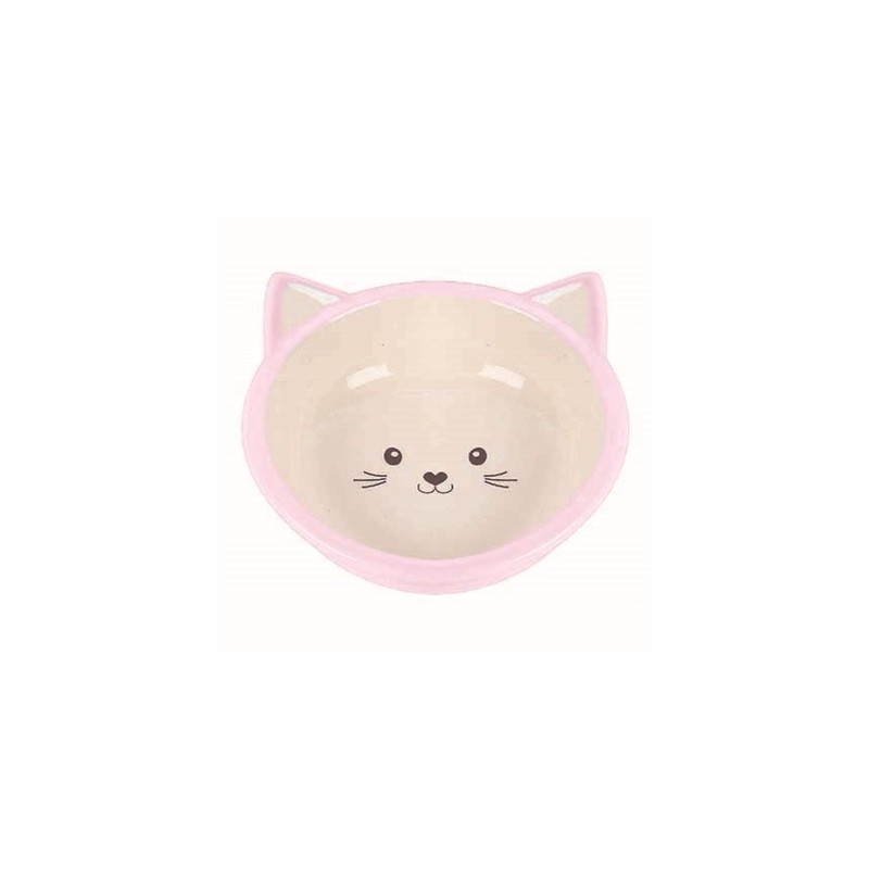Happy Pet Voerbak Kitten Roze / Creme