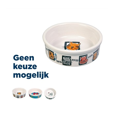 Trixie Voerbak Kat Keramiek Met Print Assorti