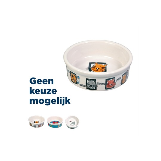 Trixie Voerbak Kat Keramiek Met Print Assorti