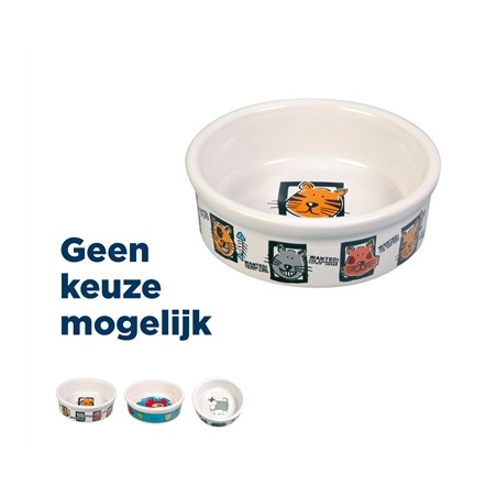 Trixie Voerbak Kat Keramiek Met Print Assorti