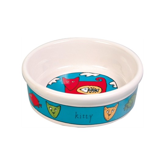 Trixie Voerbak Kat Keramiek Met Print Assorti