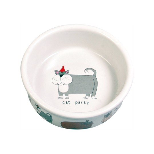 Trixie Voerbak Kat Keramiek Met Print Assorti