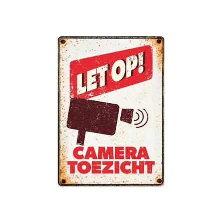 Plenty Gifts Waakbord Blik Cameratoezicht