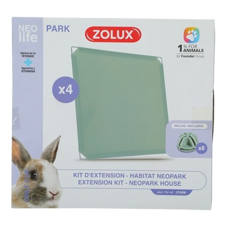 Zolux Neolife Neopark Konijn Uitbereidingsset Gesloten Panelen