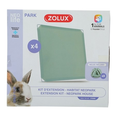 Zolux Neolife Neopark Konijn Uitbereidingsset Gesloten Panelen