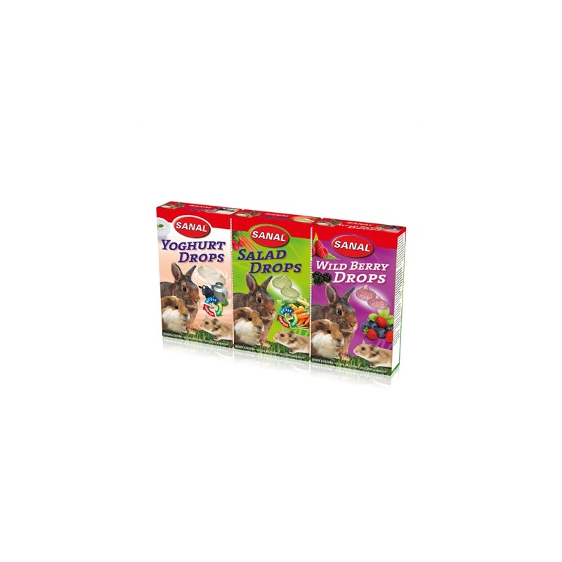 Sanal Knaagdier 3-Pack Drops Yogurt / Salad / Wild Berry