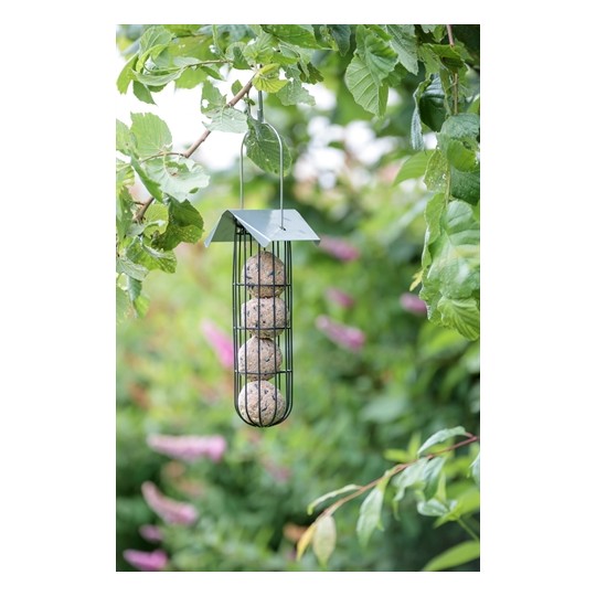 Trixie Mezenbollenhouder Met Dak 4 Bollen Metaal Zwart