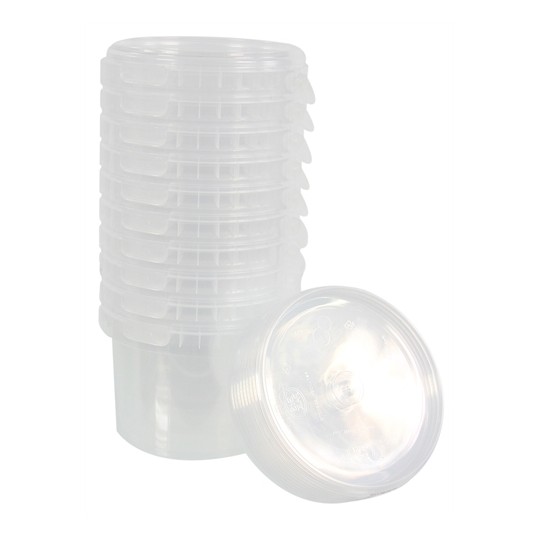 Merkloos Emmer Pp Rond Zonder Hengsel Incl Glasheldere Deksel