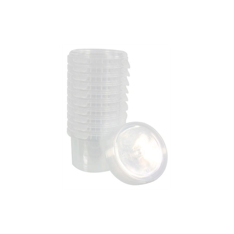 Merkloos Emmer Pp Rond Zonder Hengsel Incl Glasheldere Deksel