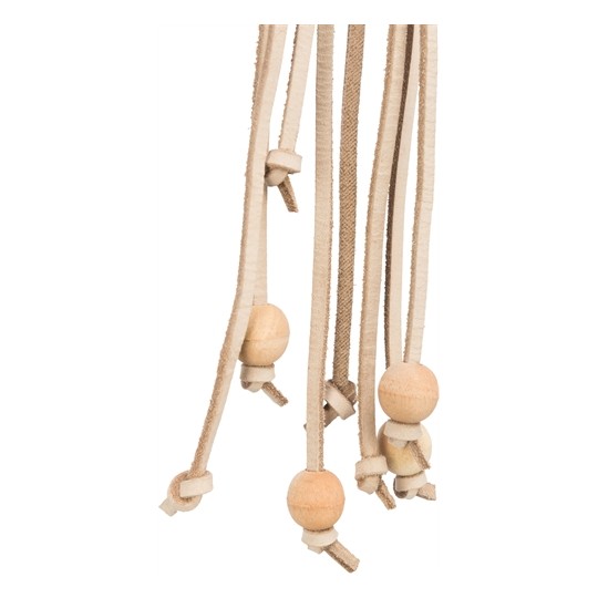 Trixie Speelgoed Veters Leer Met Houten Kralen Naturel