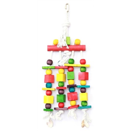 Happy Pet Speelgoed Block N Beads Papegaai