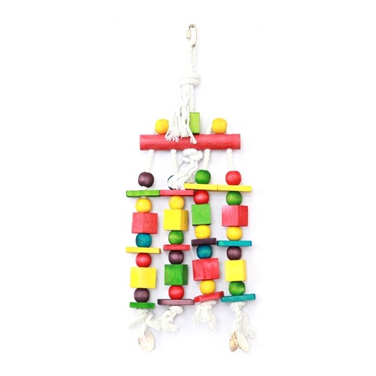 Happy Pet Speelgoed Block N Beads Papegaai