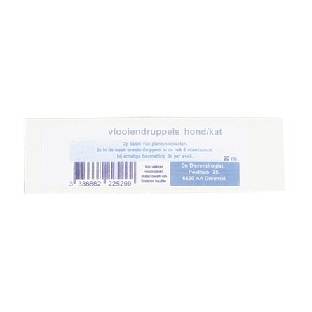 Dierendrogist Vlooiendruppel Natuurlijke Olie Basis