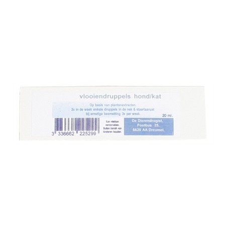 Dierendrogist Vlooiendruppel Natuurlijke Olie Basis