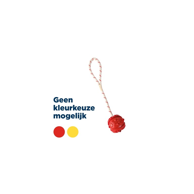 Trixie Bal Aan Touw Natuurrubber Drijvend Assorti