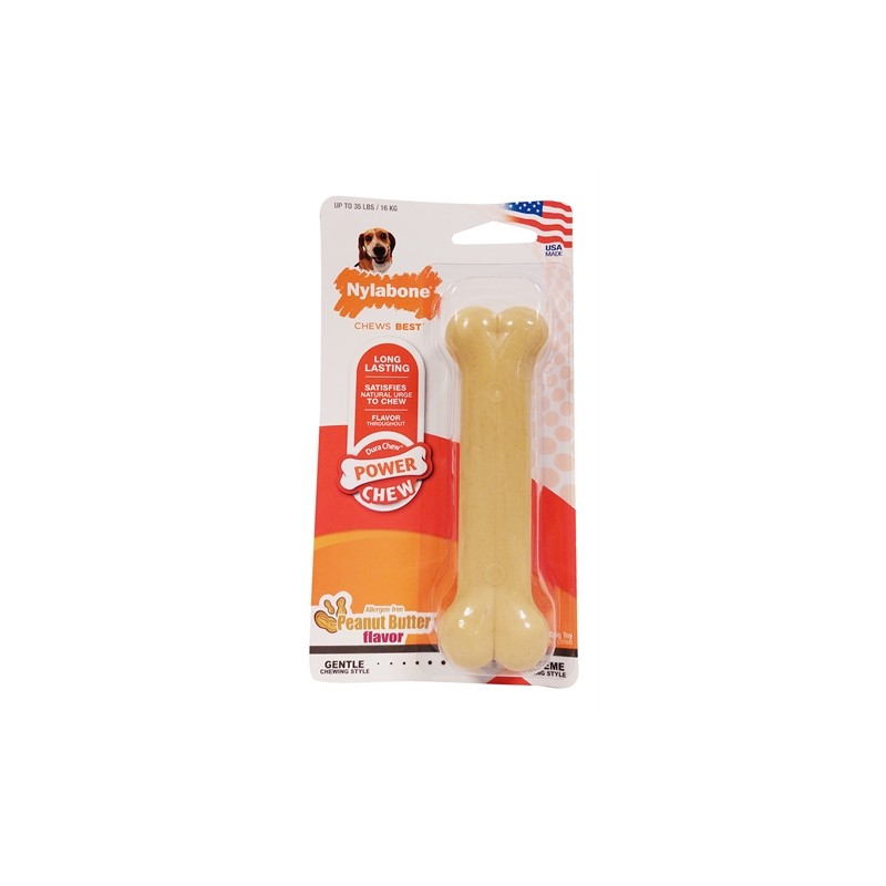 Nylabone Dura Chew Pindakaas Voor Harde Bijters Hypoallergeen