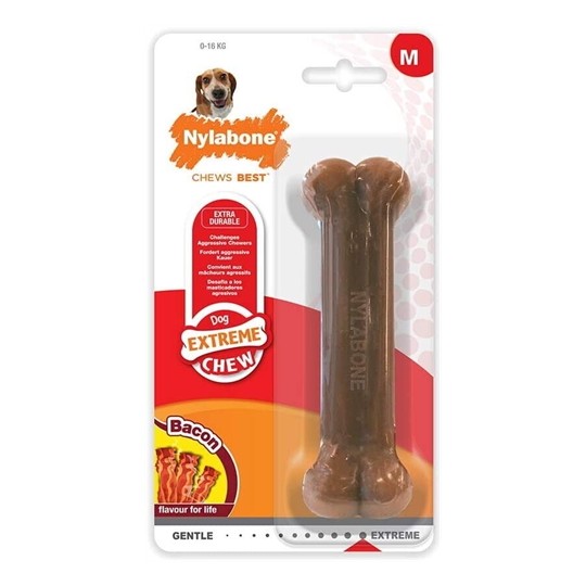 Nylabone Dura Chew Voor Harde Bijters Baconsmaak