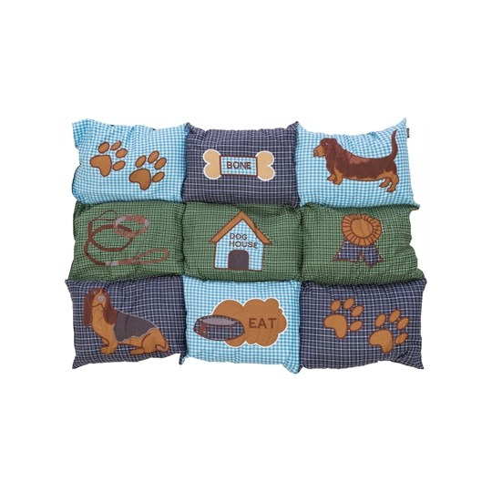 Trixie Hondenkussen Patchwork Blauw / Groen