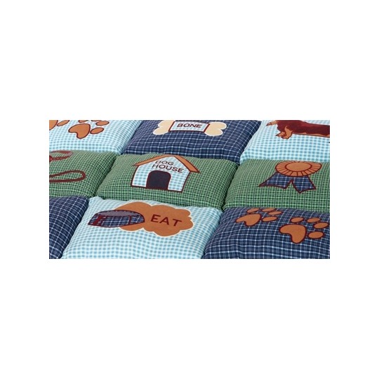 Trixie Hondenkussen Patchwork Blauw / Groen