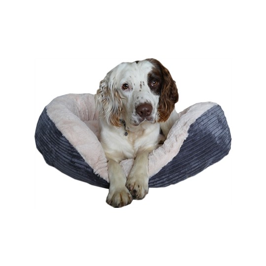 Rosewood Hondenmand Ovaal Jumbo Cord Pluche Grijs / Creme