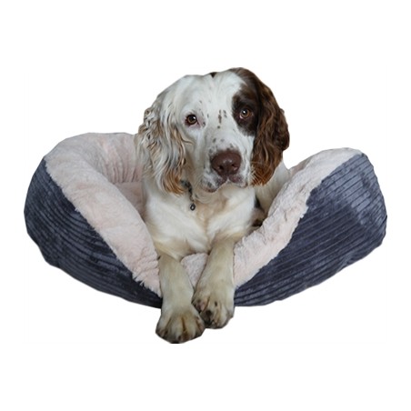 Rosewood Hondenmand Ovaal Jumbo Cord Pluche Grijs / Creme