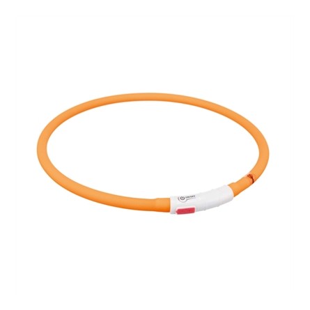 Trixie Lichtgevende Halsband Hond Usb Siliconen Oplaadbaar Oranje