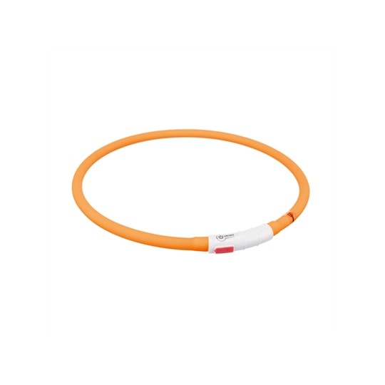Trixie Lichtgevende Halsband Hond Usb Siliconen Oplaadbaar Oranje