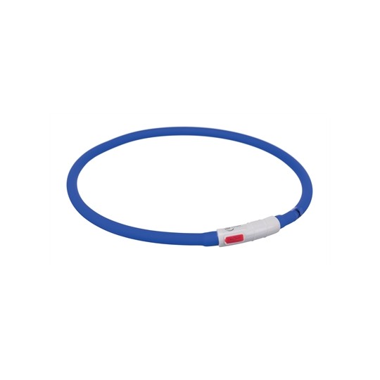Trixie Lichtgevende Halsband Hond Usb Siliconen Oplaadbaar Royal Blauw