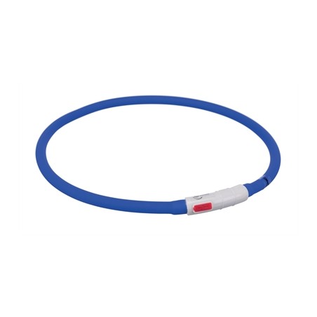 Trixie Lichtgevende Halsband Hond Usb Siliconen Oplaadbaar Royal Blauw