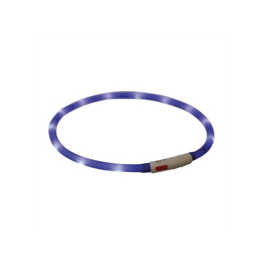 Trixie Lichtgevende Halsband Hond Usb Siliconen Oplaadbaar Royal Blauw