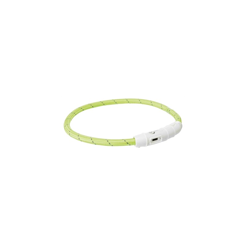 Trixie Lichtgevende Halsband Hond Flash Usb Tpu / Nylon Groen