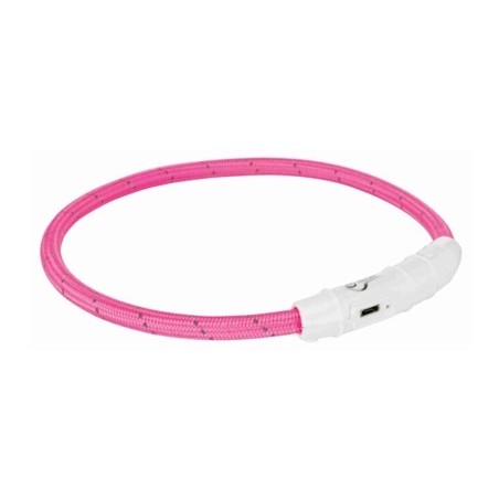 Trixie Lichtgevende Halsband Hond Flash Usb Tpu / Nylon Roze