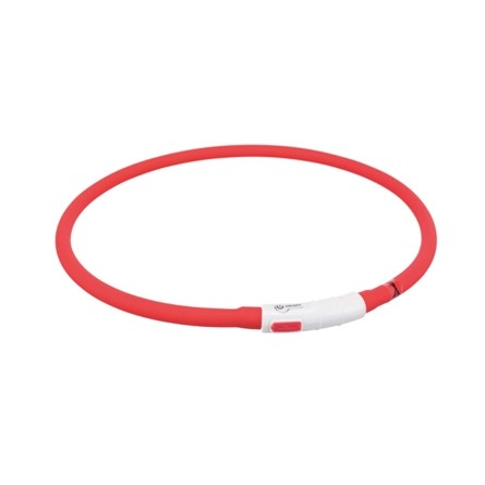 Trixie Lichtgevende Halsband Hond Usb Siliconen Oplaadbaar Rood