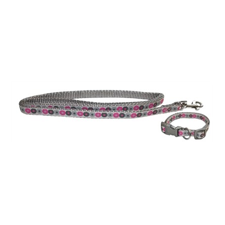 Little Rascals Puppy Halsband Met Lijn Roze