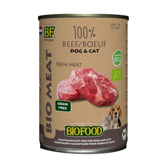 Bf Petfood Organic Hond 100% Rund Blik