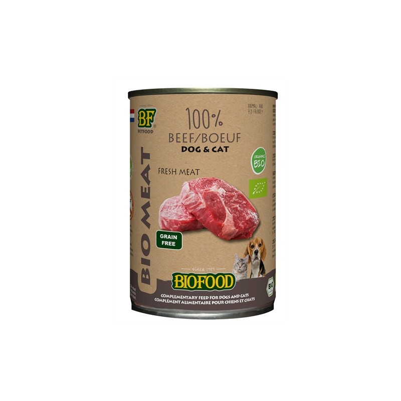 Bf Petfood Organic Hond 100% Rund Blik