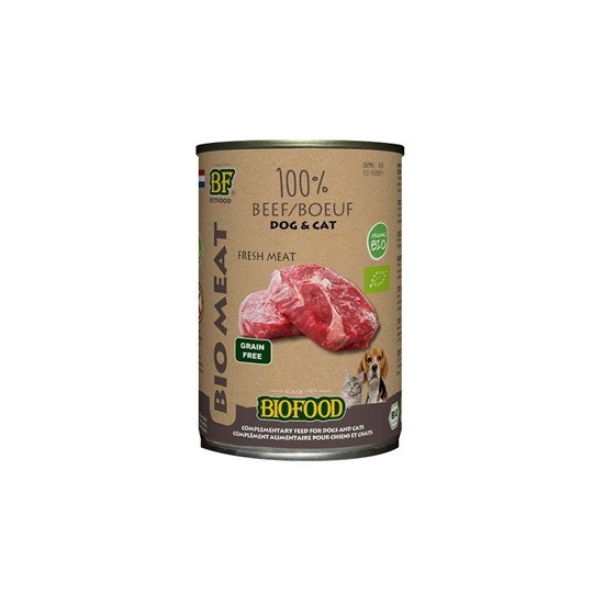 Bf Petfood Organic Hond Rund Menu Blik