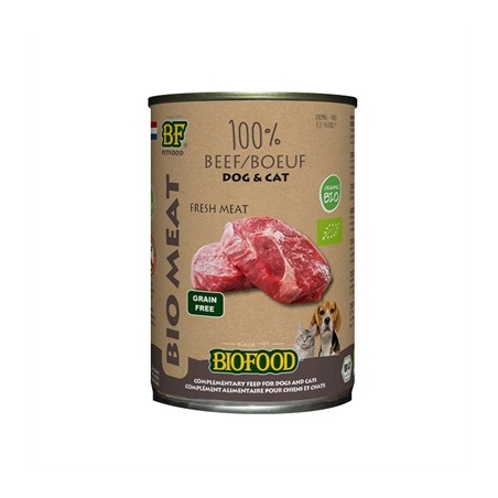 Bf Petfood Organic Hond Rund Menu Blik
