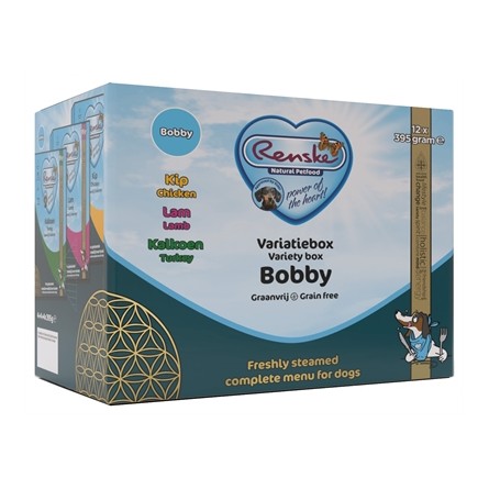 Renske Vers Vlees Variatiebox Bobby Graanvrij Kip/Lam/Kalkoen