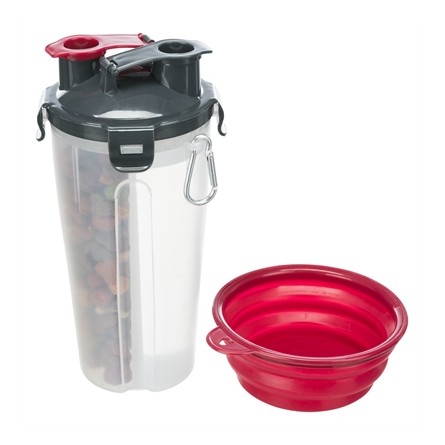 Trixie Waterfles / Voerfles Inclusief Reisbak Kunststof / Silicone